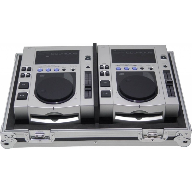 Zomo Flightcase PC-100/2 | 2x Pioneer CDJ-100 - argento 0030101680 - vaiconlasigla