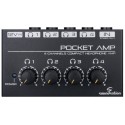 SOUNDSATION POCKET AMP  Mini Amplificatore per 4 Cuffie - vaiconlasigla