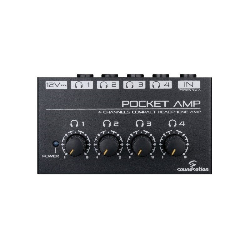 SOUNDSATION POCKET AMP  Mini Amplificatore per 4 Cuffie - vaiconlasigla