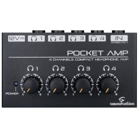 SOUNDSATION POCKET AMP  Mini Amplificatore per 4 Cuffie - vaiconlasigla