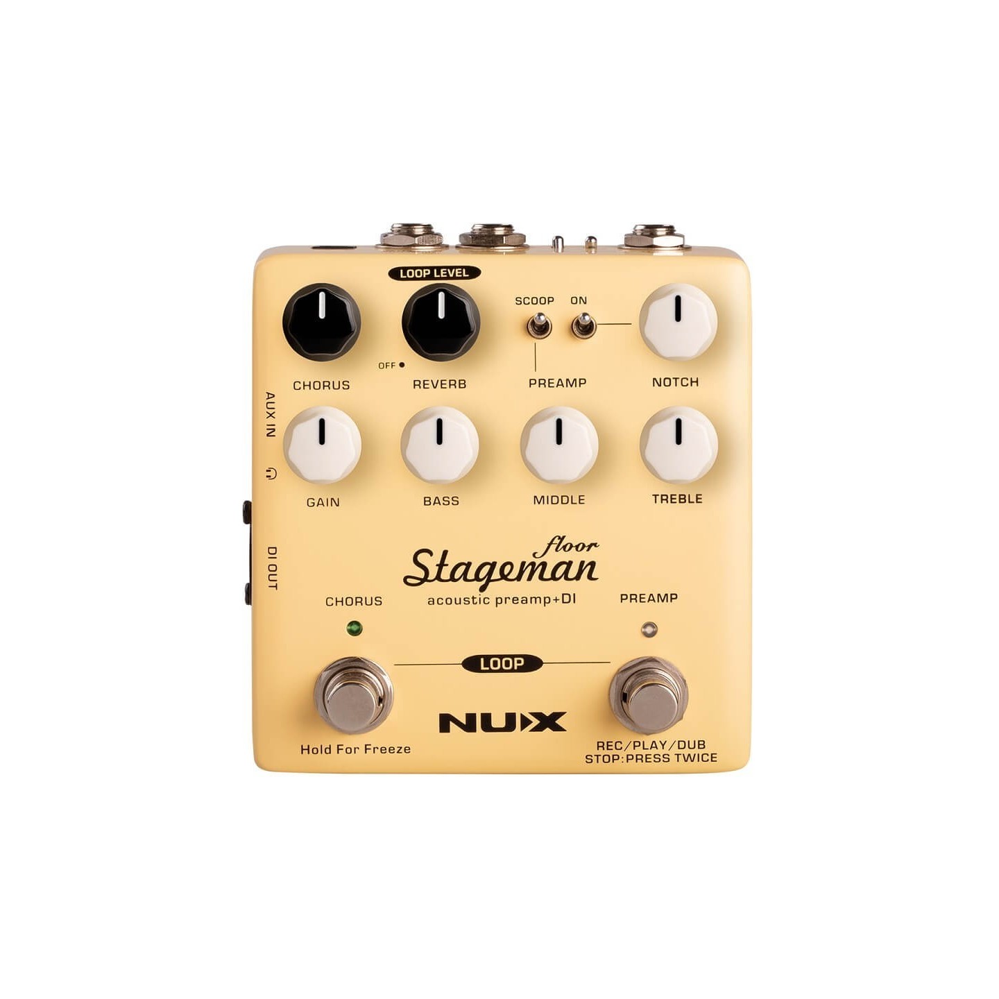 NUX STAGEMAN FLOOR Stageman Floor Acoustic Preamp & DI + looper - vaiconlasigla
