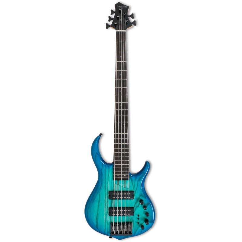 MARCUS MILLER M5 SWAMP ASH-5 TBL TRANS BLUE - vaiconlasigla