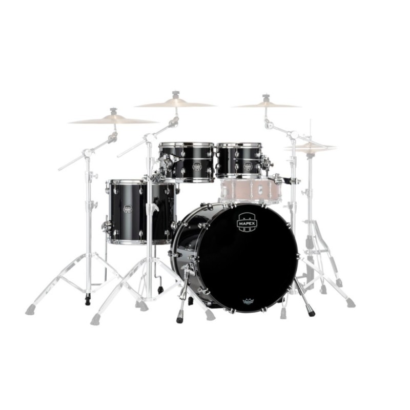 MAPEX IT SE529XMPB SATURN EVOLUTION MAPLE ROCK 4 PEZZI PIANO BLACK - vaiconlasigla