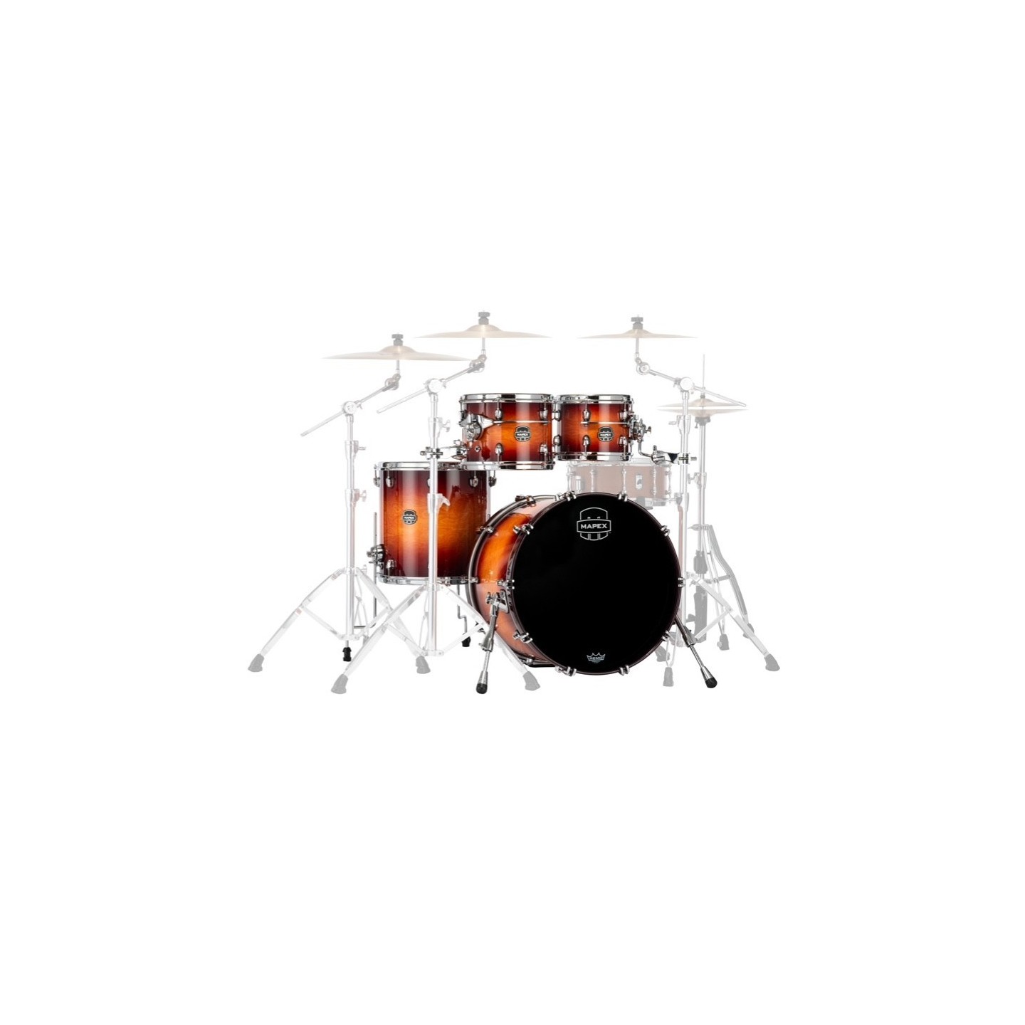 MAPEX IT SE529XMPO SATURN EVOLUTION MAPLE ROCK 4 PEZZI EXOTIC SUNBURST - vaiconlasigla