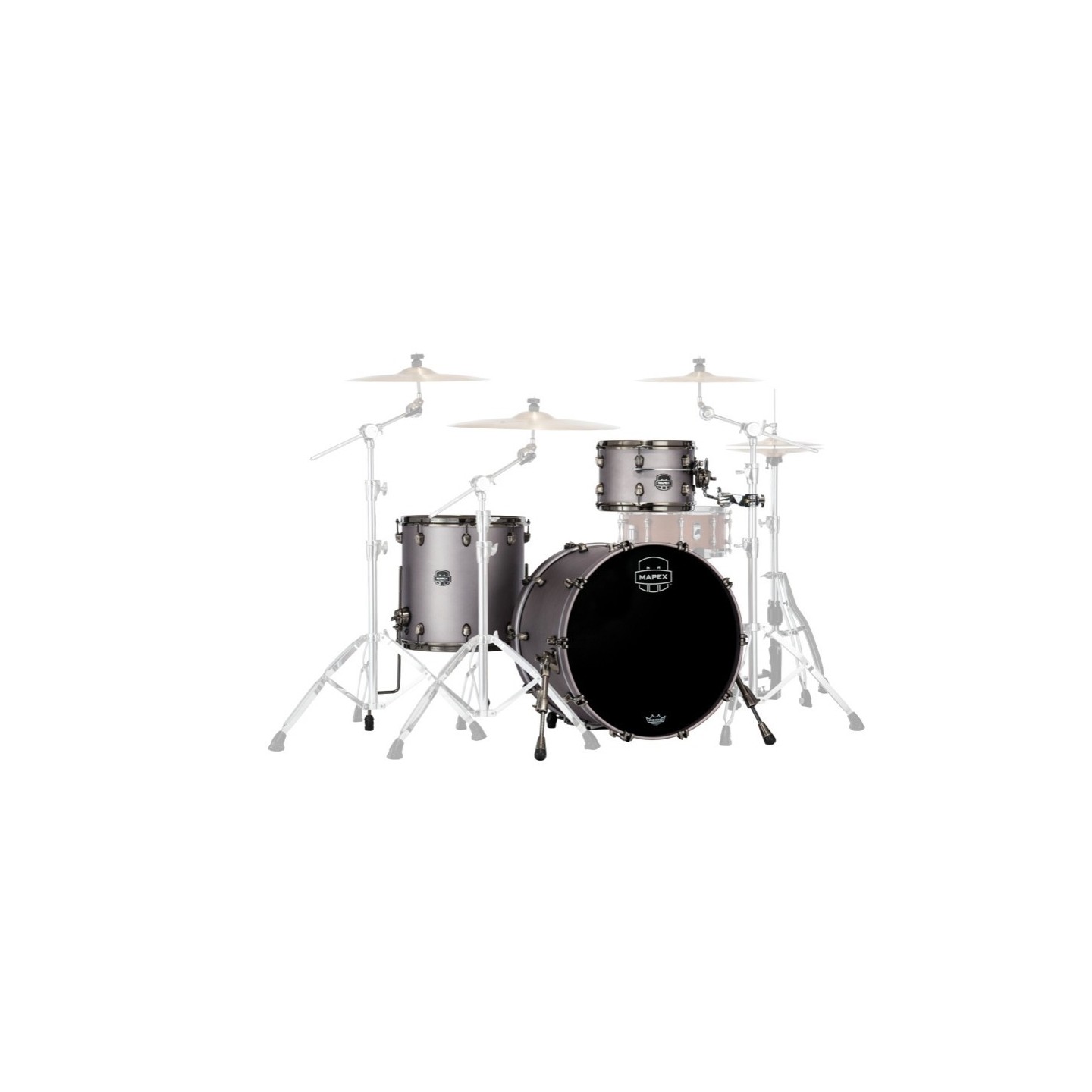 MAPEX IT SE426XHBPG SATURN EVOLUTION HYBRID ORGANIC ROCK 3 PEZZI GUN METAL GREY - vai con la sigla