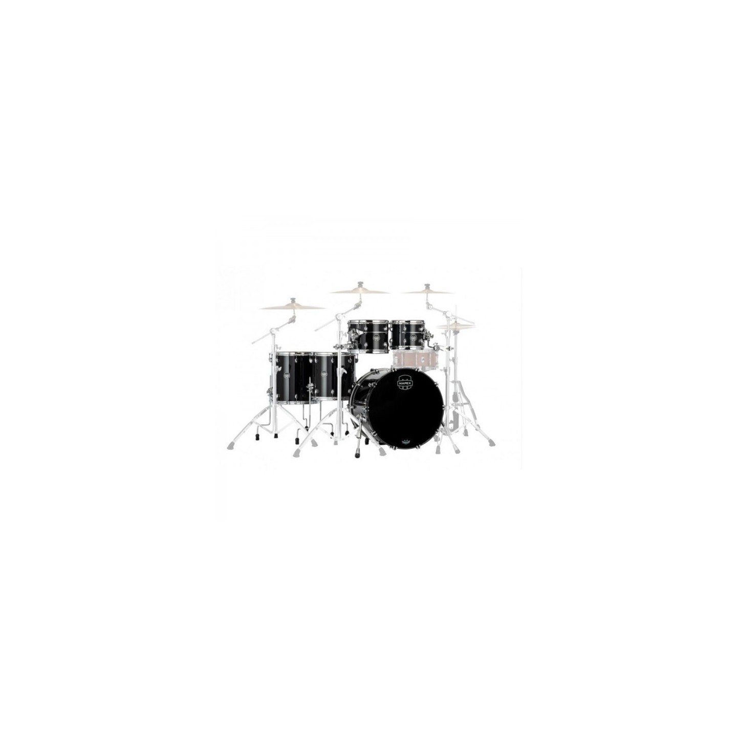 MAPEX IT SE628XMPB SATURN EVOLUTION MAPLE WORKHORSE 5 PEZZI PIANO BLACK - vaiconlasigla