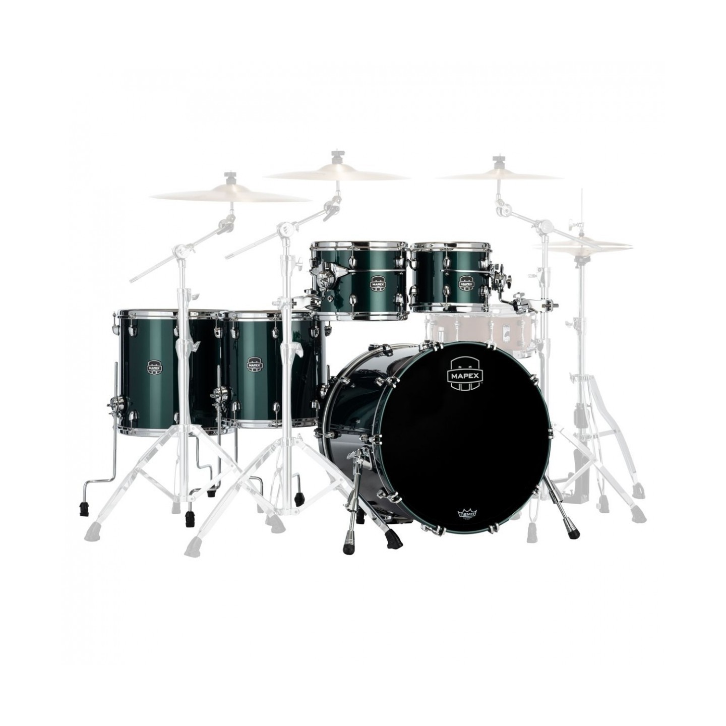 MAPEX IT SE628XMPQ SATURN EVOLUTION MAPLE WORKHORSE 5 PEZZI BRUNSWICK GREEN - vaiconlasigla