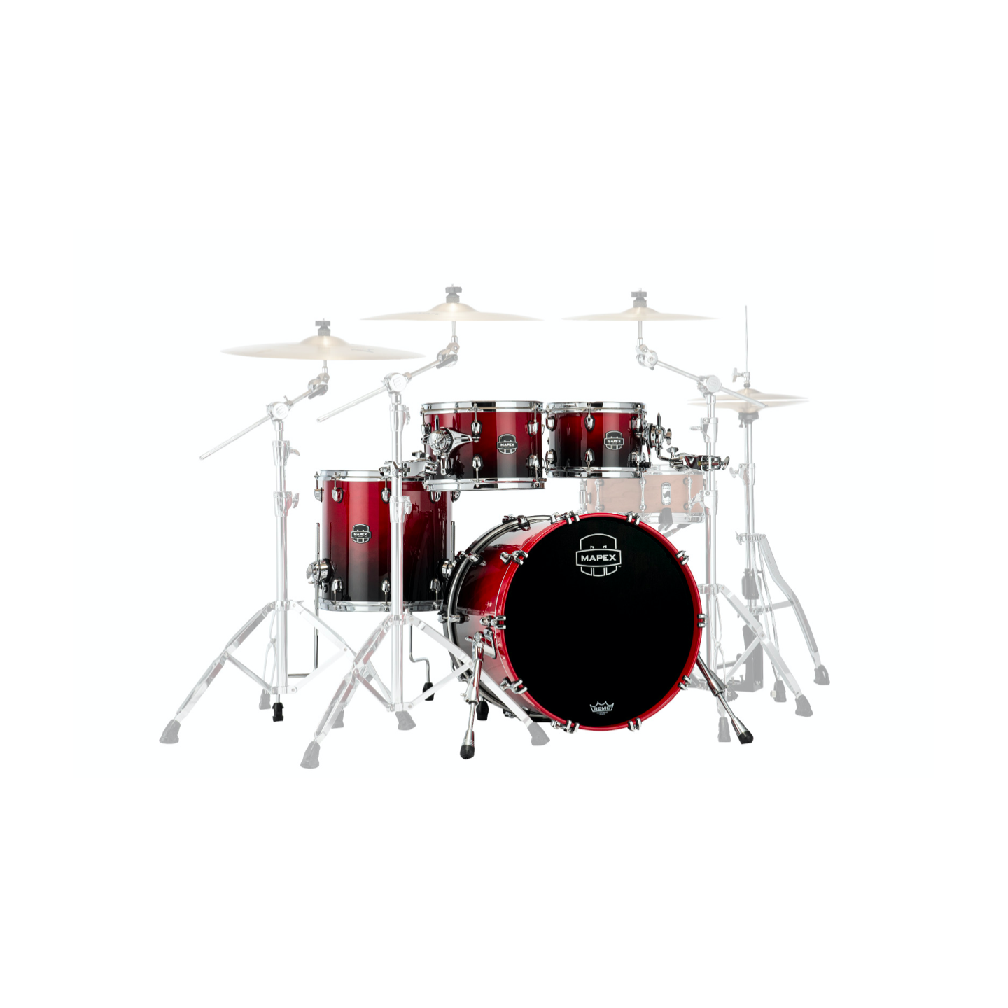 MAPEX IT SR504XRQ SATURN NEW FUSION 4 PEZZI SCARLET FADE - vaiconlasigla