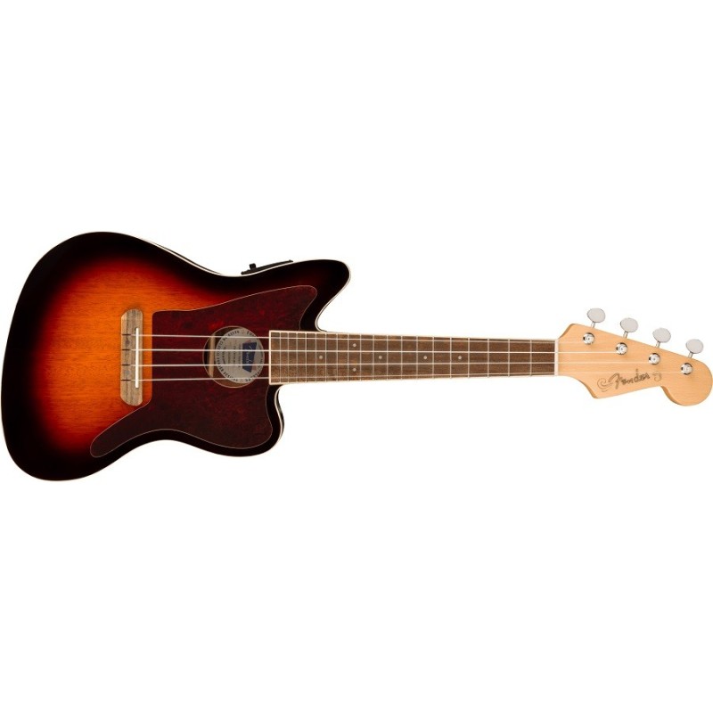 FENDER Jazzmaster Uke, Walnut Fingerboard, Tortoiseshell Pickguard, 3-Color Sunburst - vaiconlasigla