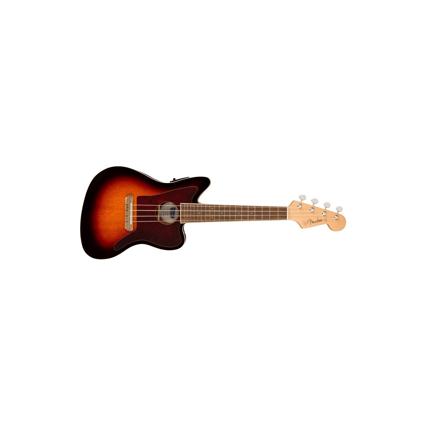 FENDER Jazzmaster Uke, Walnut Fingerboard, Tortoiseshell Pickguard, 3-Color Sunburst - vaiconlasigla