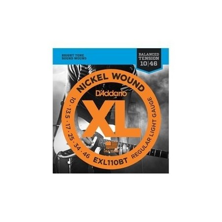 D'ADDARIO EXL110BT Nickel Wound Electric Guitar Strings, Balanced Tension Regular Light, 10-46 - vaiconlasigla