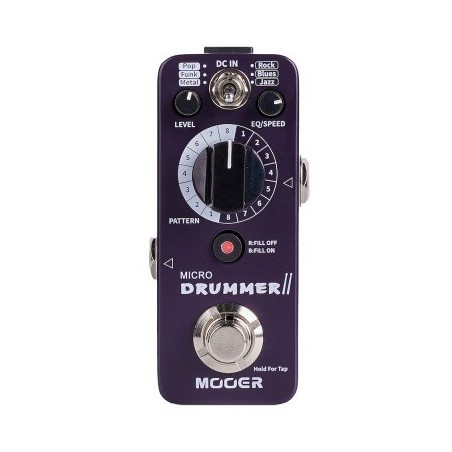 MOOER MICRO DRUMMER II, Batteria elettronica digitale in formato pedale - vai con la sigla