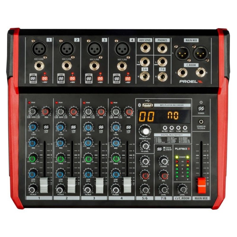 Proel PLAYMIX8 mixer compatto 8 canali con effetti - vaiconlasigla