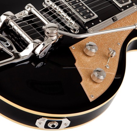 DUESENBERG Starplayer Tv Black,  Semi-Hollow Single Cutaway, con custodia - vaiconlasigla