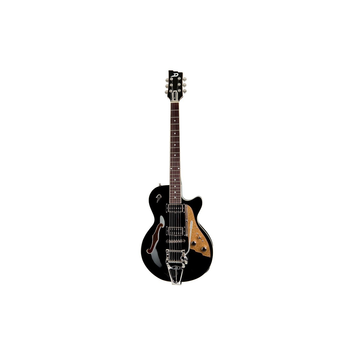 DUESENBERG Starplayer Tv Black,  Semi-Hollow Single Cutaway, con custodia - vai con la sigla