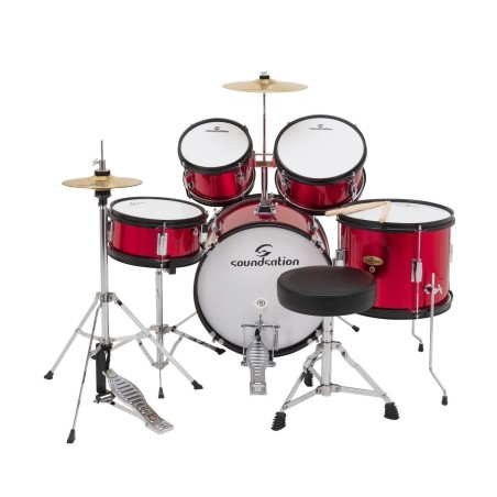 SOUNDSATION JDK100-MR Drum Set 5 pcs junior metallic red - vaiconlasigla