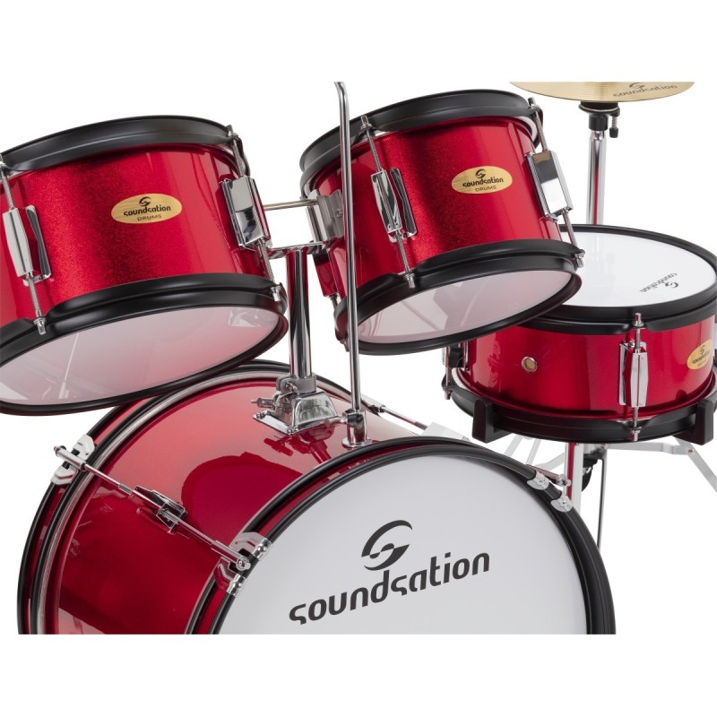 SOUNDSATION JDK100-MR Drum Set 5 pcs junior metallic red - vai con la sigla
