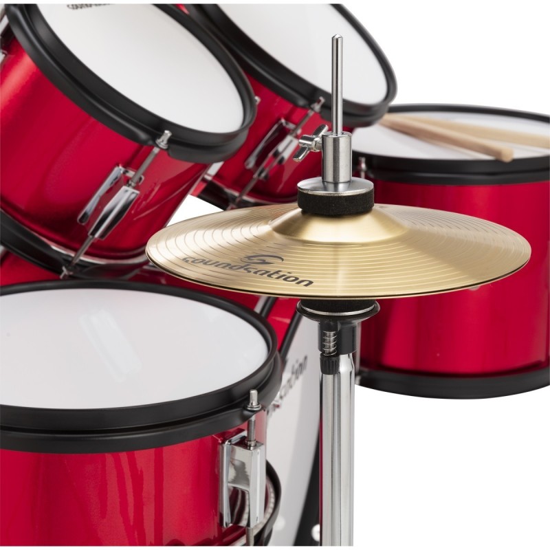 SOUNDSATION JDK100-MR Drum Set 5 pcs junior metallic red - vaiconlasigla