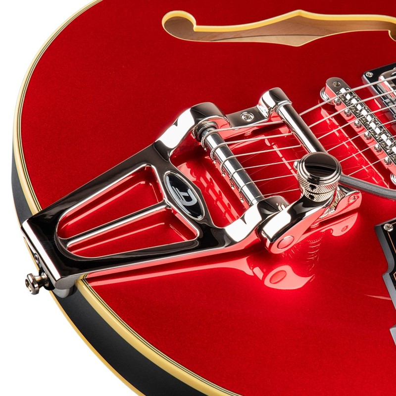 DUESENBERG Starplayer III Catalina Red, Chit. Elettrica 6 Corde Semi-Hollow Single Cutaway - vai con la sigla