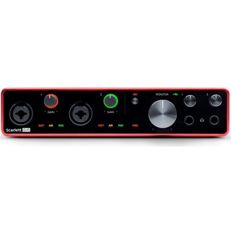 FOCUSRITE Scarlett 8i6 (3rd gen), Interfaccia Audio USB 8 IN / 6 OUT con porta USB-C - vai con la sigla