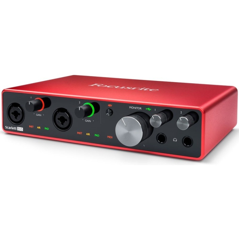 FOCUSRITE Scarlett 8i6 (3rd gen), Interfaccia Audio USB 8 IN / 6 OUT con porta USB-C - vai con la sigla