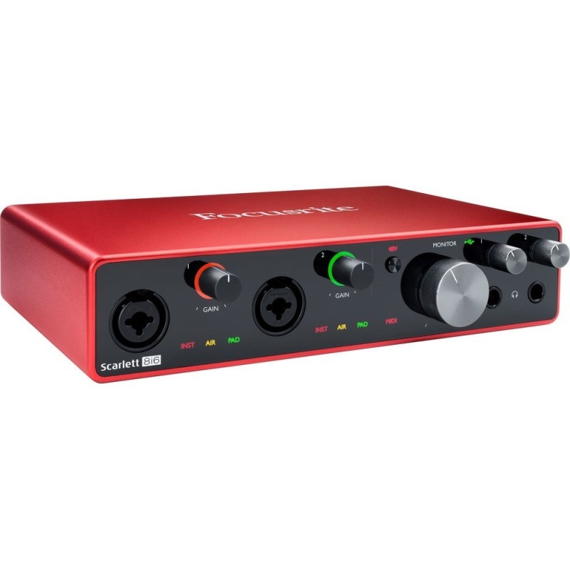 FOCUSRITE Scarlett 8i6 (3rd gen), Interfaccia Audio USB 8 IN / 6 OUT con porta USB-C - vai con la sigla