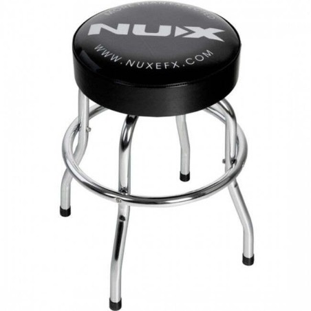 NUX Barstool seggiolino cromato con cuscino nero - vai con la sigla