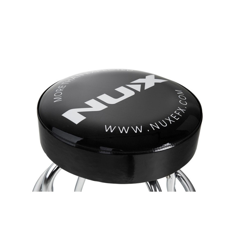 NUX Barstool seggiolino cromato con cuscino nero - vai con la sigla