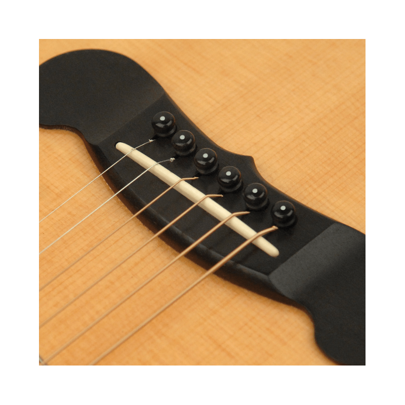 D'Addario PWPS10, Pioli per ponte stampati a iniezione e set bottone ebano con inserto in avorio - vai con la sigla