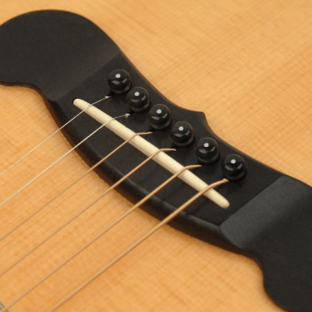 D'Addario PWPS10, Pioli per ponte stampati a iniezione e set bottone ebano con inserto in avorio - vai con la sigla