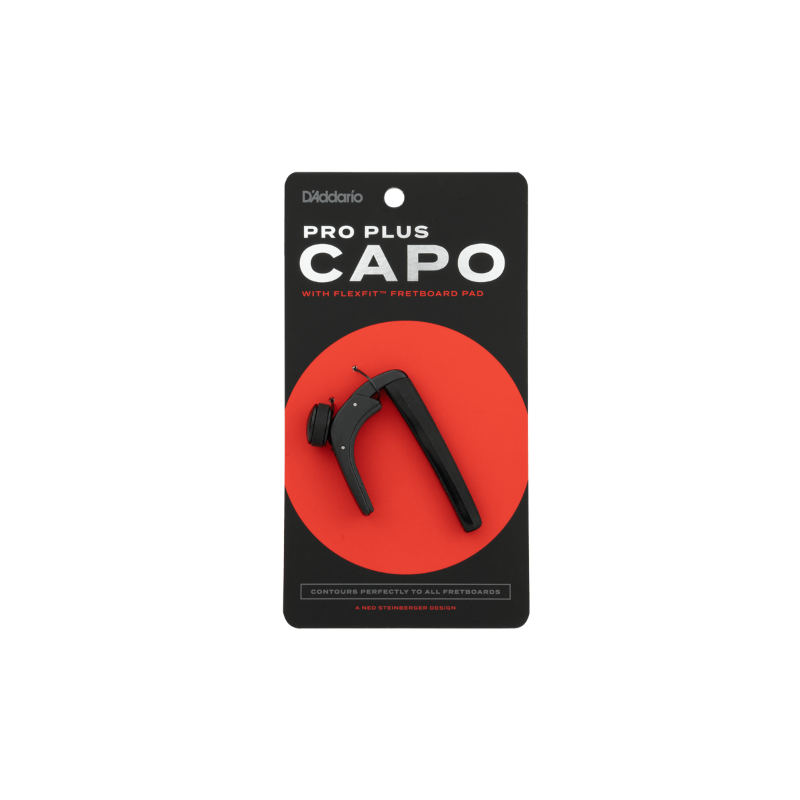 D'Addario PW-CP-19S, Capotasto Pro Plus, argento - vai con la sigla