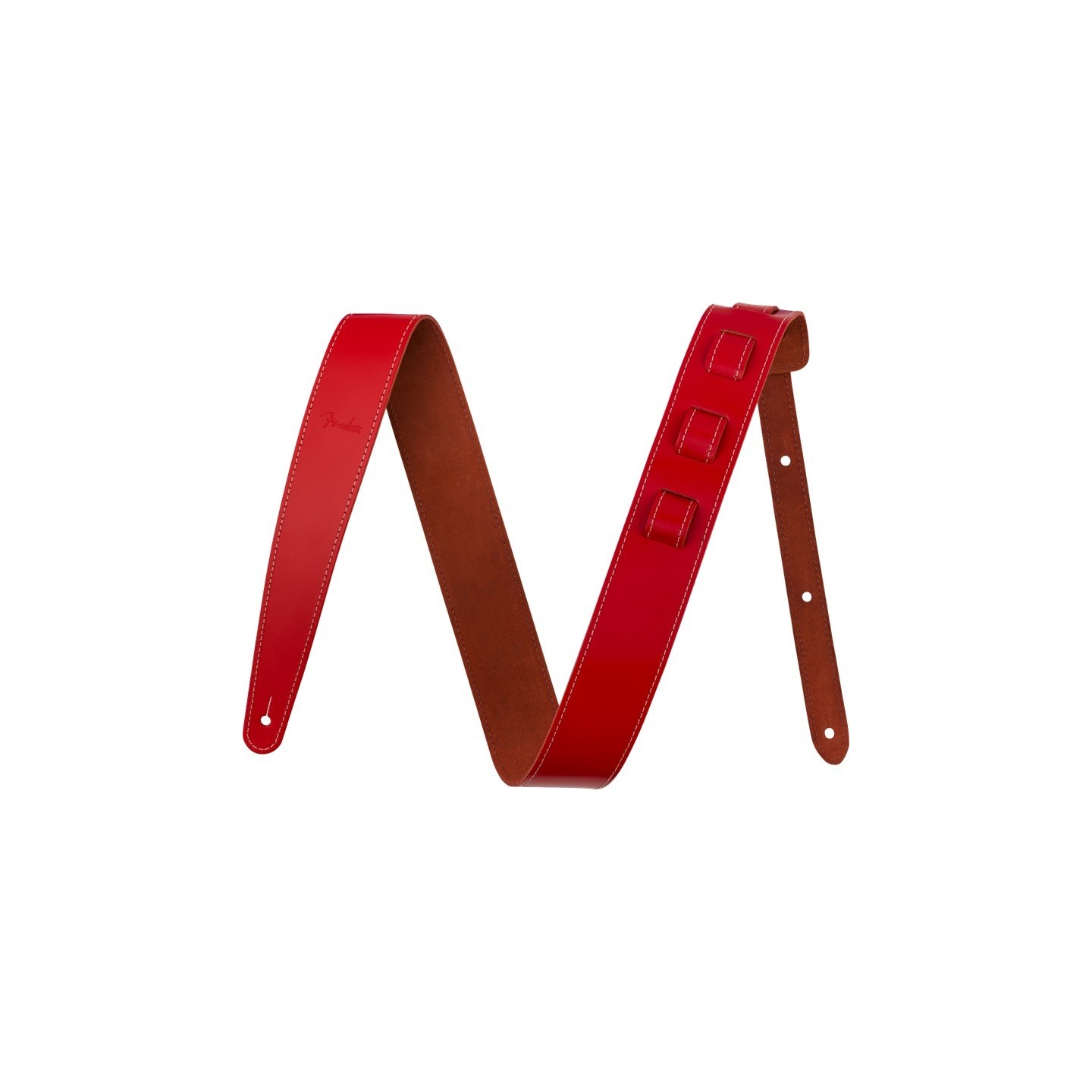 FENDER Essentials Leather Strap, Red - vai con la sigla