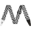 FENDER Wavy Checkerboard Polyester Strap, Black/White - vai con la sigla