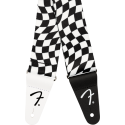 FENDER Wavy Checkerboard Polyester Strap, Black/White - vai con la sigla