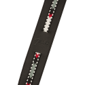 FENDER Paramount Acoustic Leather Strap, Black - vai con la sigla