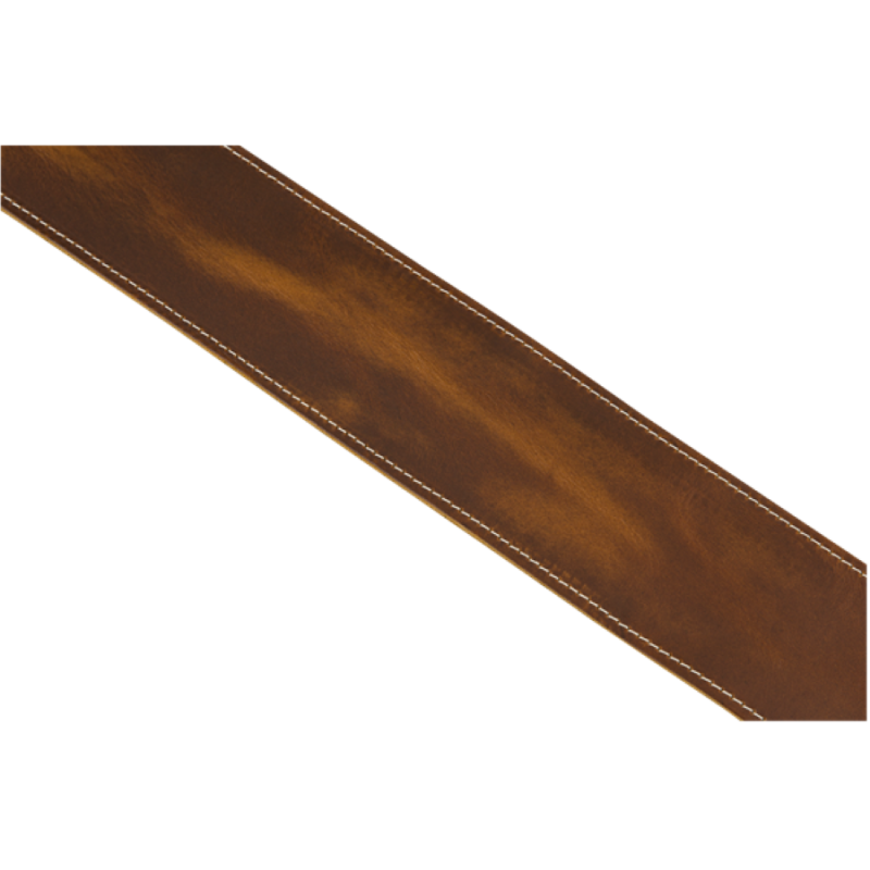 FENDER Broken-In Leather Strap, Tan, 2.5" - vai con la sigla