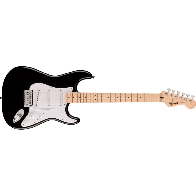 FENDER Squier Sonic Stratocaster, Maple Fingerboard, White Pickguard, Black - vai con la sigla