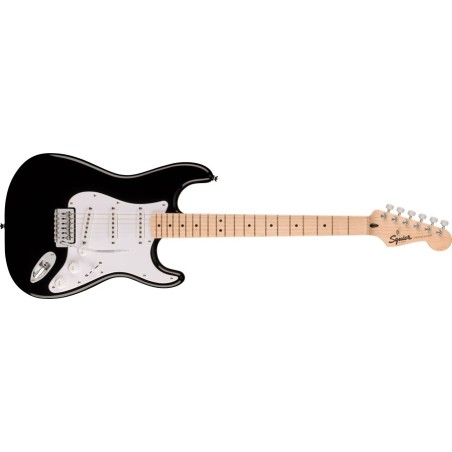 FENDER Squier Sonic Stratocaster, Maple Fingerboard, White Pickguard, Black - vai con la sigla