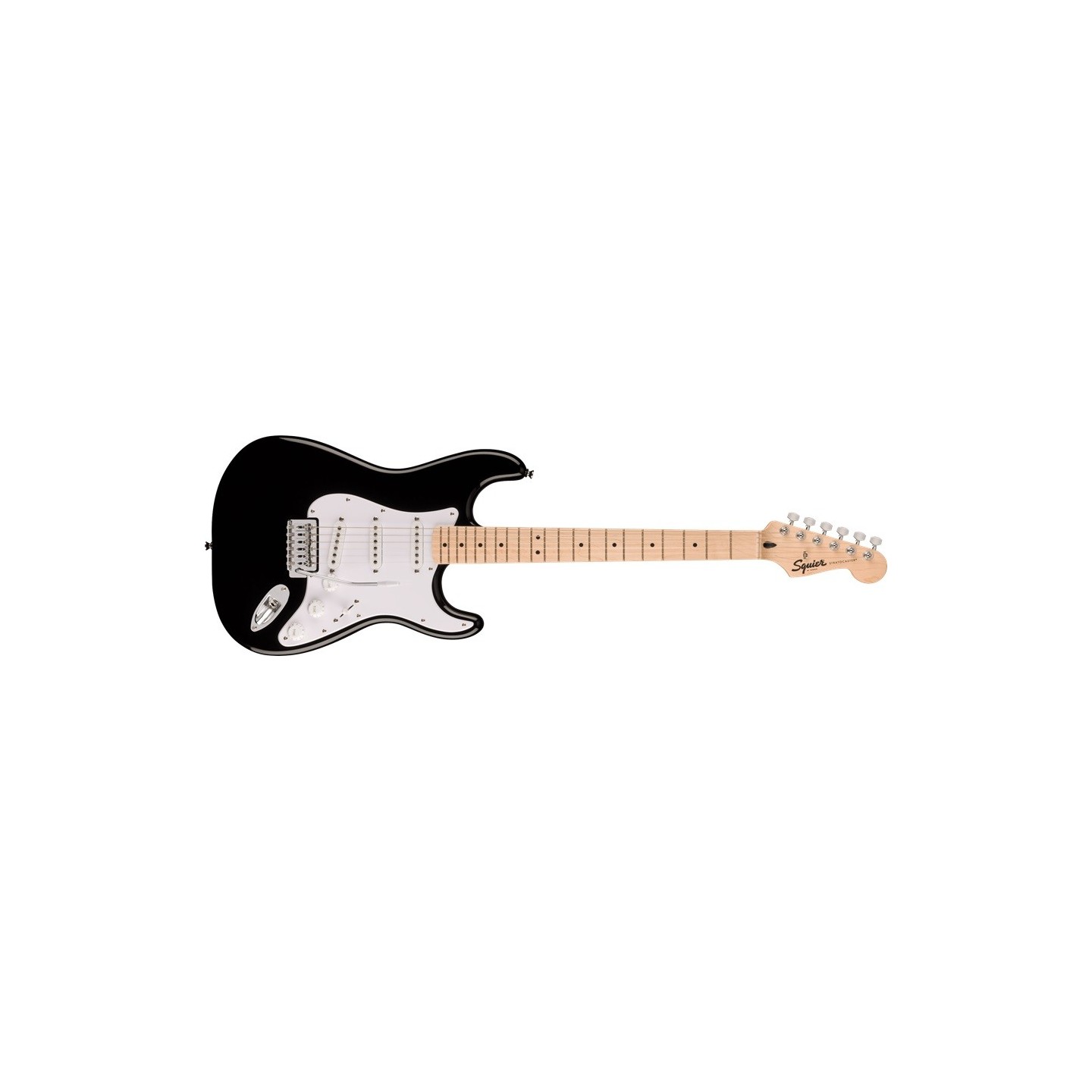 FENDER Squier Sonic Stratocaster, Maple Fingerboard, White Pickguard, Black - vai con la sigla