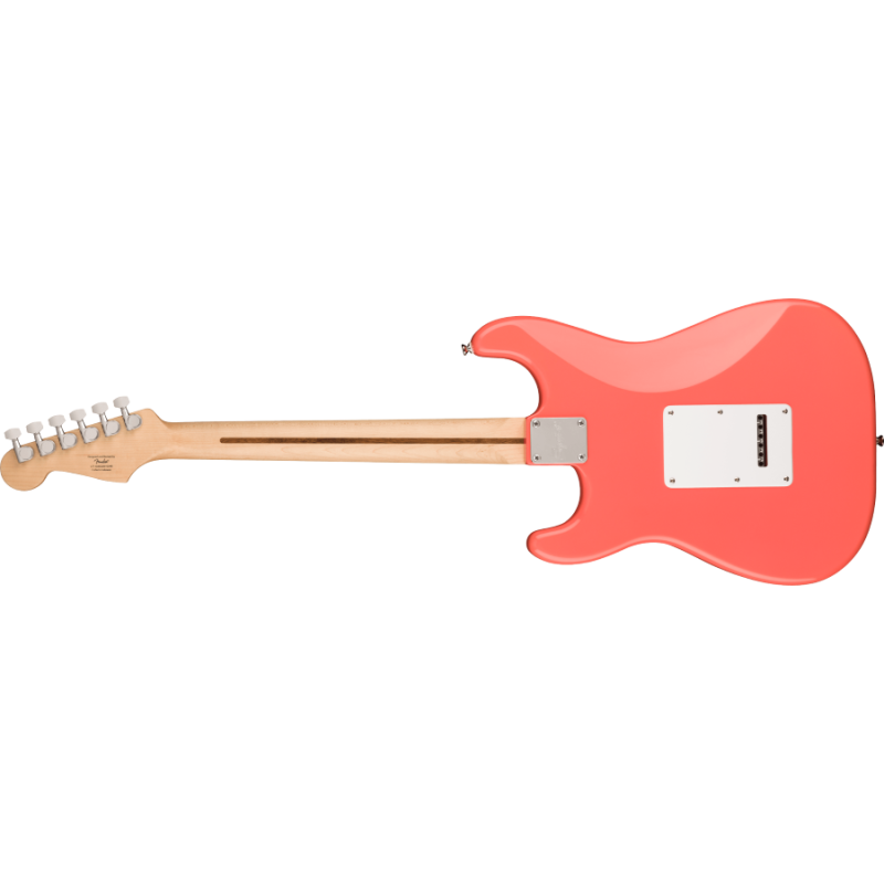 FENDER Squier Sonic® Stratocaster HSS, Maple Fingerboard, White Pickguard, Tahitian Coral - vai con la sigla