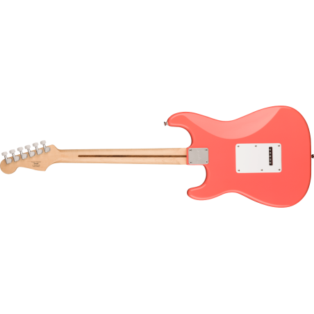 FENDER Squier Sonic® Stratocaster HSS, Maple Fingerboard, White Pickguard, Tahitian Coral - vai con la sigla