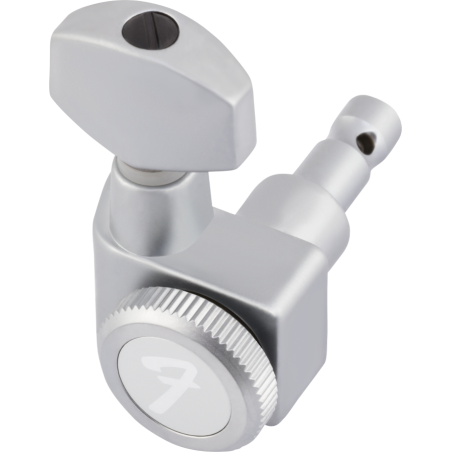 FENDER Locking Stratocaster/Telecaster Staggered Tuning Machines, Brushed Chrome (6) - vai con la sigla