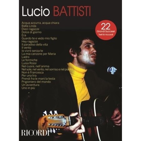 LUCIO BATTISTI - CANZONIERE - 22 GRANDI SUCCESSI TESTI E ACCORDI - vai con la sigla