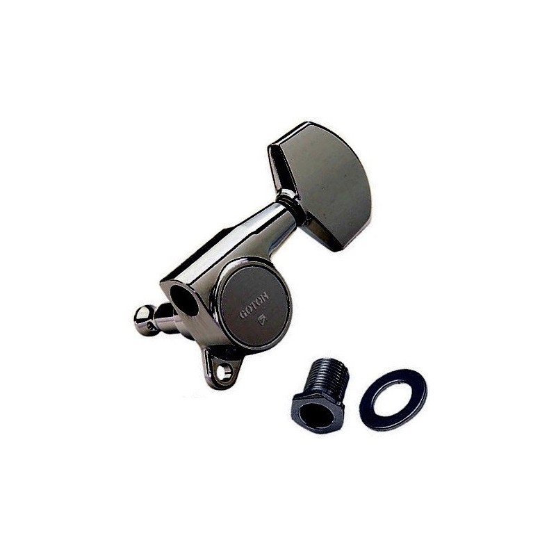GOTOH SG381-01-CK-L3R3Meccaniche per Chitarra Elettrica e Acustica, L3+R3, Cosmo Black - vai con la sigla