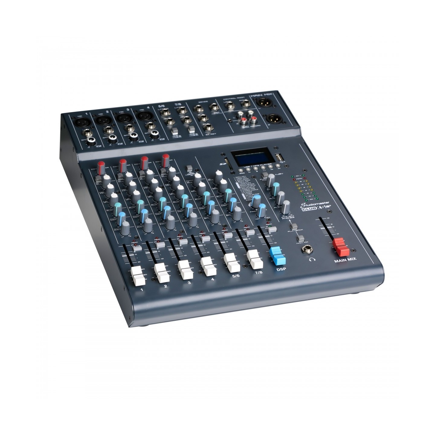 MIXER 8CH STUDIOMASTER CLUB XS8+ CON LETTORE, BT & FX