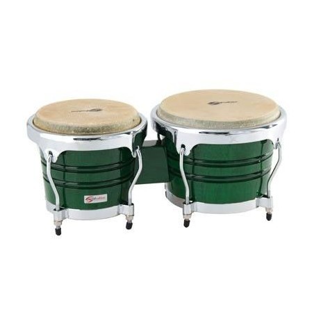 BONGOS SOUNDSATION SB02-JG  7"+8" JUNGLE GREEN HW-CH