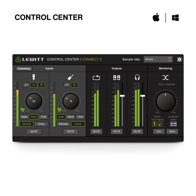 INTERFACCIA AUDIO LEWITT CONNECT 2