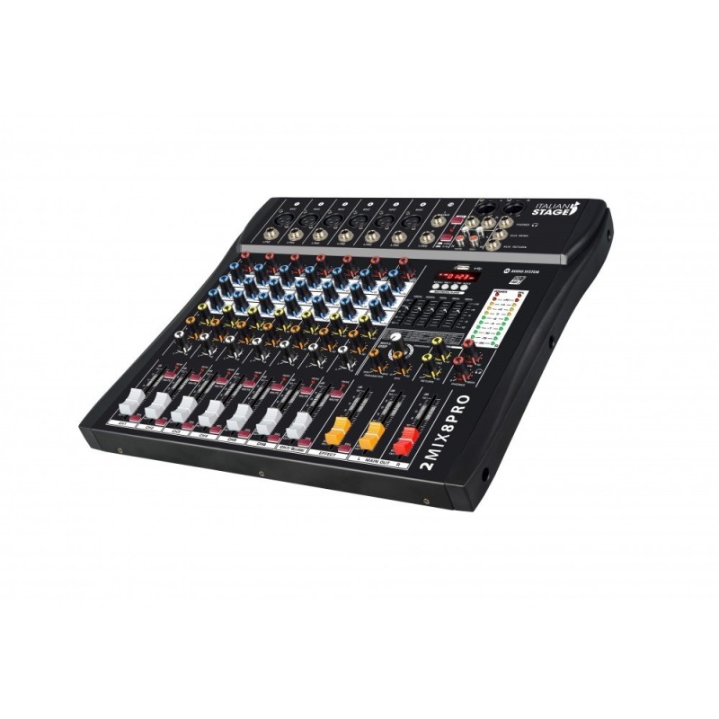 ITALIAN STAGE IS 2MIX8PRO, Mixer Prof.  Stereo, 8 Canali,  DSP Effetti - vai con la sigla