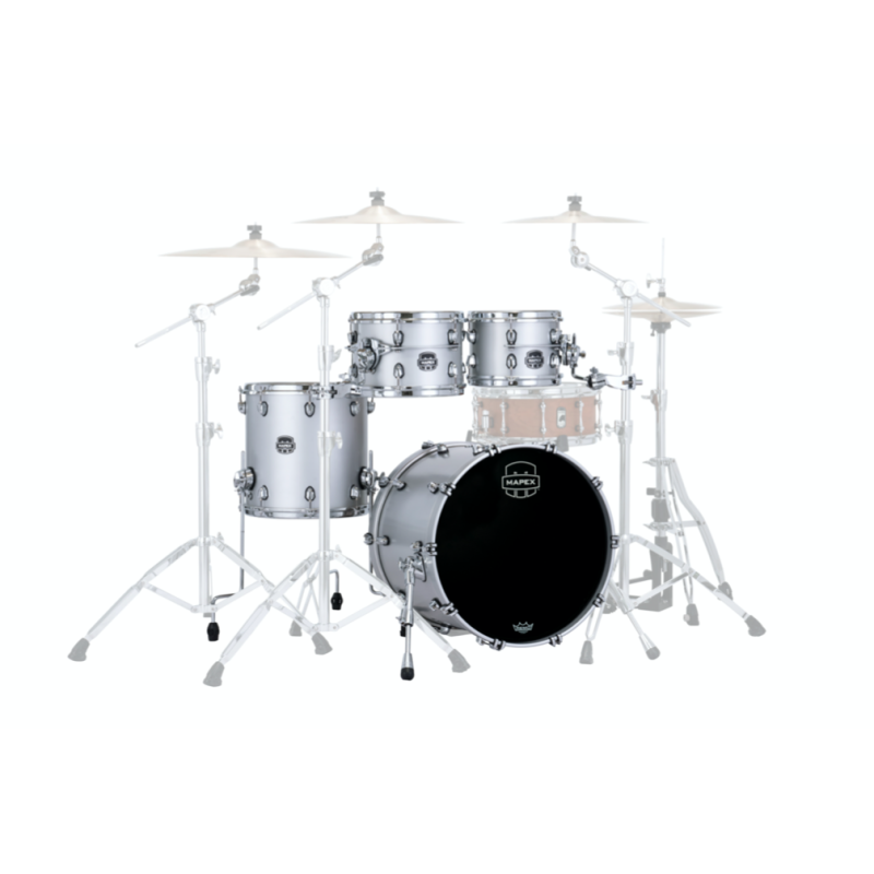 MAPEX IT SE504XBPD SATURN EVOLUTION BIRCH FUSION 4 PEZZI IRIDIUM SILVER