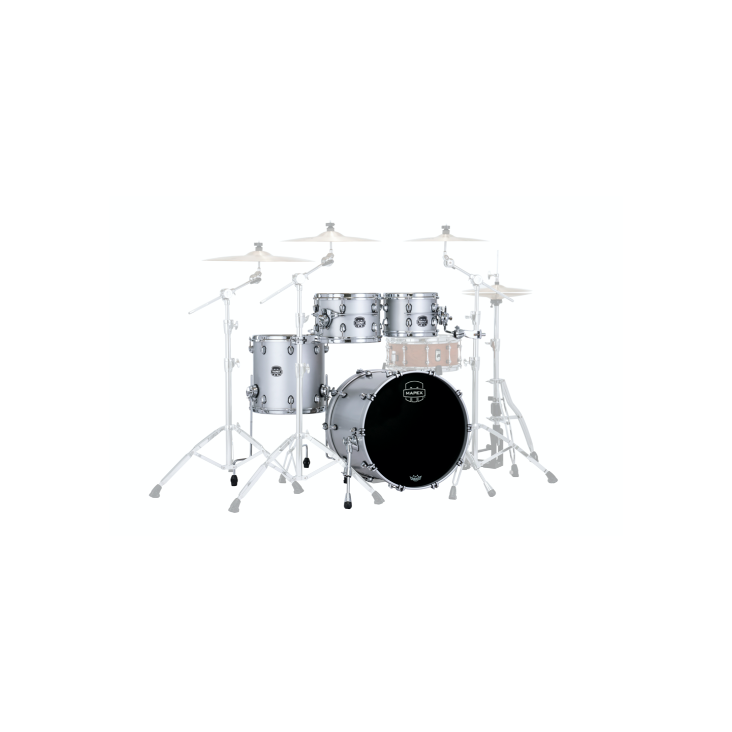 MAPEX IT SE504XMPD SATURN EVOLUTION MAPLE FUSION 4 PEZZI IRIDIUM SILVER